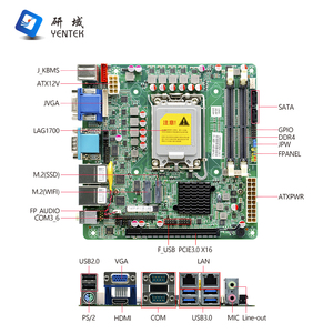 เมนบอร์ดอุตสาหกรรม ITX LGA1700 Intel H610 12th/13th/14th 2 DDR4 2 <span class=keywords><strong>LAN</strong></span> 6 COM RS232/485/422 M.2 NVMe PCIe X16 4K VGA HD - Product Image 2