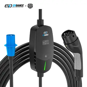 EVDANCE Bom Preço Modo 2 Nível 2 Portable EV Charger 7 KW Tipo 2 Controlador Evse 32A Portatil Cargador Tipo 2 para EVSE Tipo2