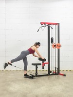 Equipo de entrenamiento PINJIAN: Estación de fuerza con máquina de cable para dominadas y remo alto/bajo