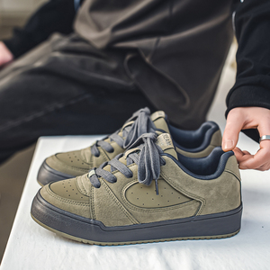 Chaussures au design original, logo personnalisé, baskets de skate de luxe pour hommes, chaussures sportives en mesh, dessus en cuir véritable, baskets tendance pour hommes - Product Image 4