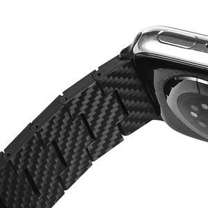 Crested — bracelet de montre en Fiber de carbone, de luxe noir, pour <span class=keywords><strong>Apple</strong></span> iWatch <span class=keywords><strong>Fitbit</strong></span>, 41mm 45mm - Product Image 2