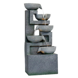 Fontaine d'eau en résine de style européen, décoration de jardin extérieur, à plusieurs niveaux, utilisation intérieure et extérieure - Product Image 5