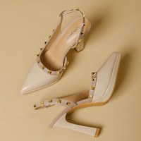 Sandales sexy pour femmes 2026 – Chaussures de soirée style européen, confortables, à plateforme, cloutées, à bout ouvert, talons épais, respirantes