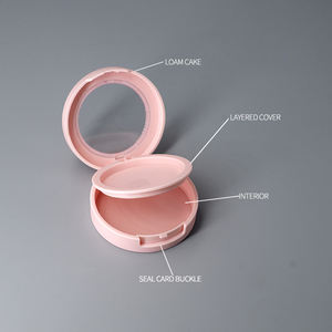 OEM/ODM Pink Makeup <b>Compact</b> Round Pressed Powder Empty Makeup Design <b>Compact</b> Wholesale - Product Image 2