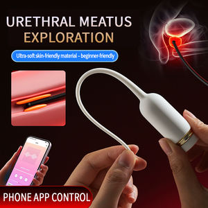 Single Speed Vibrierender erotischer Silikon-Harnröhre vibrator Penis Plug Dilatatoren Katheter Männliches Prostata-Massage gerät - Product Image 3