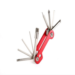 Juego de Herramientas Multifunción Rojo para Reparación de Bicicletas con Cortador de Cadena de Aleación de Aluminio 8018 - Product Image 5