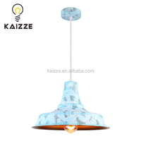 Lampe suspendue classique en fer de type industriel, colorée, douille E26/E27