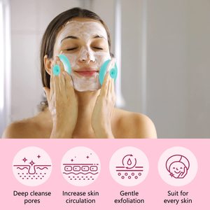 Brosses exfoliantes en silicone pour le visage et les lèvres, 6 pièces, pour le nettoyage, les masques faciaux et l'élimination des points noirs, outils de soin de la peau pour le mascara - Product Image 3