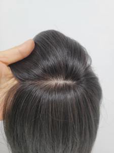 Perruque toupet à clipser en cheveux humains lisses mi-longs de 12 pouces, noir naturel brun, WIGTS, peignes intérieurs de qualité supérieure, résistante à la chaleur, livraison rapide - Product Image 4