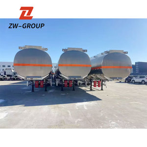 Semi-remorque citerne à carburant en acier ZW Group 3 essieux 42CBM, réservoir en aluminium 42CBM pour diesel/essence pour la Guyane - Product Image 4