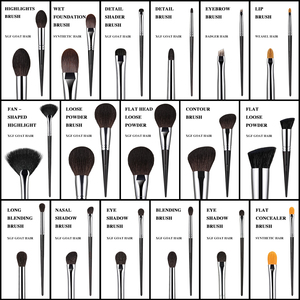 BEILI haute qualité naturel XGF cheveux de chèvre belette cheveux maquillage pinceau ensemble gravé Logo ébène poignée poudre pinceaux ensemble pour cadeau - Product Image 6