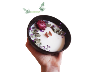 Hot Seller <b>Coconut</b> <b>Candle</b> Bowl/ <b>Coconut</b> Bowl for <b>Candle</b> With Engrave Laser Logo and High Quality Made by Eco2go Vietnam - Product Image 2