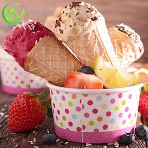 Vous chuang <span class=keywords><strong>Vanille</strong></span> crème glacée tasse avec couvercle en plastique papier - Product Image 6