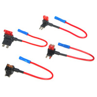 4 types de prises de fusibles 12V, adaptateur de circuit supplémentaire et kit de fusibles, porte-fusibles avec adaptateurs Micro2 Mini ATC à profil bas pour voitures et camions