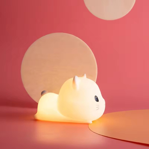 Lámpara Nocturna LED para Niños, Linda Lámpara de Silicona Suave con Forma de Gato, Lámpara de Noche para Bebés, Recargable por USB, con Función de Temporizador Ajustable, para Dormitorio Infantil - Product Image 5
