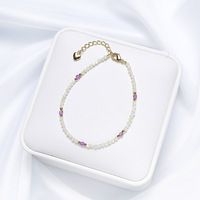 Bracelet en perles rondes de coquillages naturels carrés, design original et raffiné, améthyste, haute qualité, vente en gros