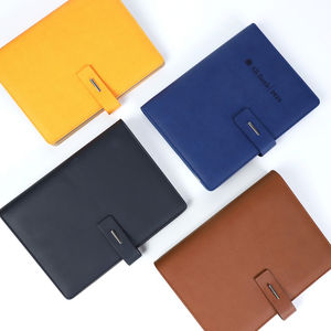 Carnet de notes A5 en cuir PU avec 6 anneaux, rechargeable, personnalisable avec logo, pour la planification et le journalisation – Vente en gros - Product Image 2