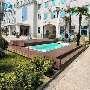 <span class=keywords><strong>Couverture</strong></span> de <span class=keywords><strong>piscine</strong></span> automatique <span class=keywords><strong>coulissante</strong></span> en <span class=keywords><strong>bois</strong></span> haut de gamme de la marque Water Crown - Product Image 2