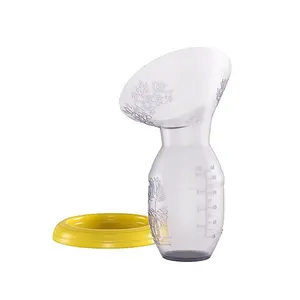 China gold supplier best selling transparent pp silicone portable silicone breast pump for traveling