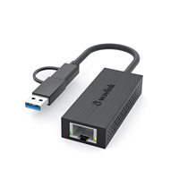 Wavlink WL-NWU331GCA 2.5G Adaptor Port Jaringan Eksternal USB/Tipe-C Kartu Jaringan Kabel Gigabit ke Konverter Antarmuka RJ45