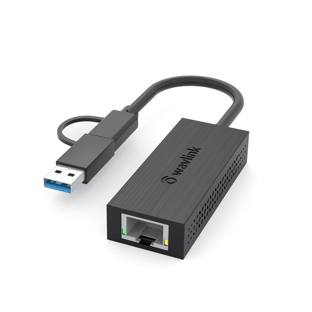 Wavlink WL-NWU331GCA 2.5G External Network Port Adapter USB/Type-C Gigabit Wired Network Card to RJ45  Interface Converter