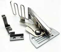 A10 Rouleau à lit plat double pour matériaux fins, pour l'enroulement des bords à angle droit, accessoire de machine à coudre pour enrouleur de bords à moteur cylindrique