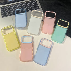 Funda <span class=keywords><strong>de</strong></span> Teléfono Acrílica <span class=keywords><strong>de</strong></span> Color Jelly con Borde Ondulado Personalizada <span class=keywords><strong>de</strong></span> Moda Lichicase <span class=keywords><strong>para</strong></span> Oppo A40M A60 F31 A6 Pro 2 en 1 - Product Image 1