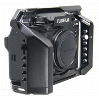 Cage de caméra Fuji XT5 avec plaque de dégagement rapide avec trous filetés de 1/4 "3/8"