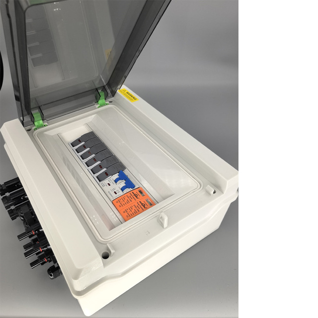 Solar PV Combiner Box 6 Input 1 Output | IP54 Waterproof DC Distribution Box 20A Rated 240V MCB SPD Electromagnetic Lock