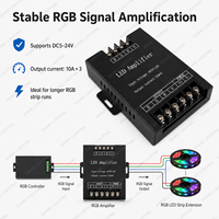 Amplificateur de signal LED RGB industriel 30A DC 5-24V, répéteur de puissance haute vitesse pour contrôle synchrone de projets de bandes LED RGB à grande échelle