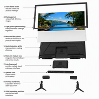 Téléviseur intelligent 4K UHD 75 pouces 120Hz LED Android WiFi HDMI USB pour le divertissement à domicile