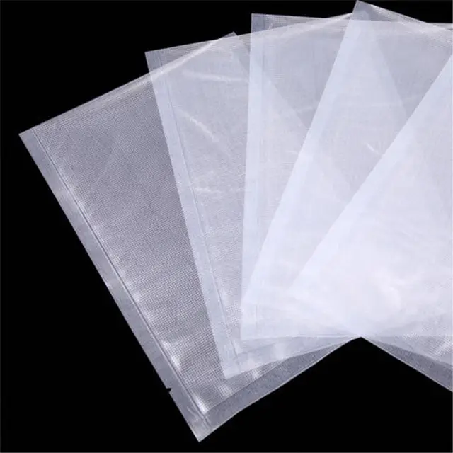 manufacture customized 3 side seal nylon vacuum packing bag/nylon pouch for frozen food with tear notch