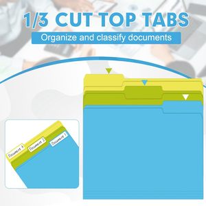 Thư mục màu A4 Văn phòng phẩm kích thước <span class=keywords><strong>6</strong></span> màu sắc tùy chọn hiệu quả nộp hồ sơ Phân loại màu thư mục văn phòng doanh nghiệp văn phòng phẩm - Product Image 6