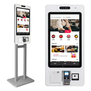 23.6 27 32 pouces kiosque de paiement android avec nfc QR pos terminal paiement écran tactile imprimante thermique kiosque kiosque libre-service