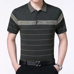 Рубашка мужская в полоску, классическая сорочка с коротким рукавом, в деловом стиле, разноцветная, в полоску, лето