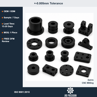Pièces industrielles usinées sur mesure par CNC, fournisseur OEM, précision 0,005 mm, ISO 9001, rugosité de surface Ra 1,6 µm pour l'usinage du POM Delrin