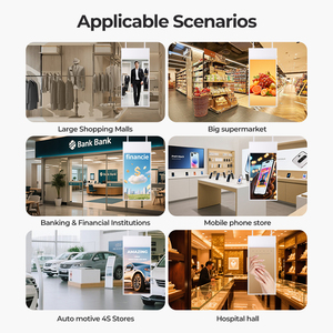 Độ sáng cao Treo Cửa Sổ Cửa hàng Dual Sided LCD hiển thị màn hình quảng cáo hai mặt kỹ thuật số biển media player - Product Image 6