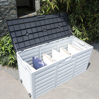 Allsome — boîte de rangement en plastique, banc d'extérieur étanche, boîte de jardin