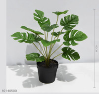 Petit Bonsaï Artificiel Réaliste Monstera Mini Bananier Feuilles Artificielles en Pot 40cm Décoration Mariage Maison
