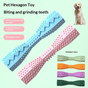Jouet à mâcher hexagonal en TPR résistant aux morsures pour chiens et chats - Bâton à mâcher - Product Image 3