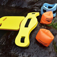 Anillo de natación EVA, espuma trasera ajustable, tabla flotante de cintura con cinturón para estudiantes, colchón de tabla para niños y adultos