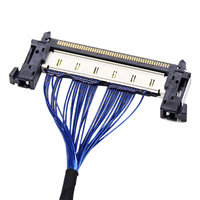 Haute qualité personnalisé 50 ohms IPX LVDS Micro assemblage de câble coaxial 20pin 60pin conducteur en cuivre faisceau de câbles isolation en PVC