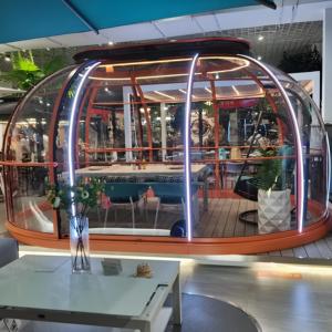 360 °   Carpa Burbuja <span class=keywords><strong>de</strong></span> Cristal Transparente - <span class=keywords><strong>Diseño</strong></span> <span class=keywords><strong>de</strong></span> Habitación Estrellada para Exteriores con Módulo <span class=keywords><strong>de</strong></span> Oficina Desmontable para Jardín - Product Image 5