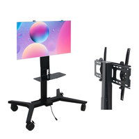 Support TV moderne électrique réglable chariot de chariot TV en métal avec roues pour chambre à coucher bureau salon meubles supports TV et chariots
