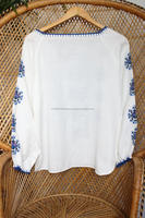 Chemisier brodé, haut de gamme, personnalisé, pour femmes, haut de style romain, Vintage, confortable, vacances, Collection d'été