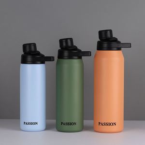 Factory Cost Customized Logo Sports Gym Insulated Tumbler Water <b>Bottle</b> Double Wall Stainless Steel Vacuum Flask 600/750/1000ML - Product Image 5