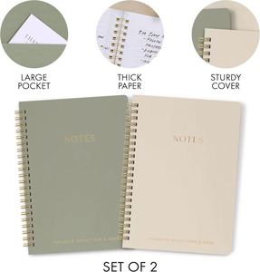 Custom A5 <b>Notebook</b> Planner Promotional Minimalist Daily Check-In Journal with Leather Cover for Effective Organization - Product Image 2