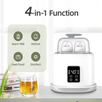 Portable 4-en-1 multifonction affichage numérique fabricant de nourriture pour bébé Double chauffe-biberon avec stérilisateur à vapeur échantillon gratuit tasse