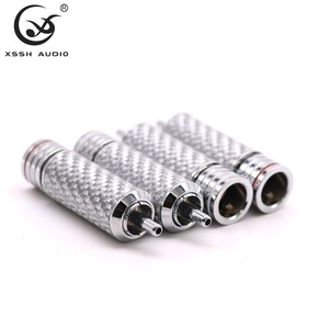 Yivo Xssh âm thanh RCA jack OEM ODM Đồng rhodi mạ vỏ sợi Carbon 10mm tự làm cáp âm thanh Adapter kết nối cắm - Product Image 6