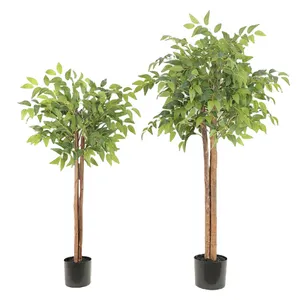 Planta Artificial de árbol Tropical Banyan, bonsái francés de tacto Real para decoración del hogar y jardín